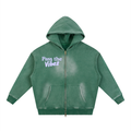 Sunfade Two-way Zipper Boxy Fleece Hoodie